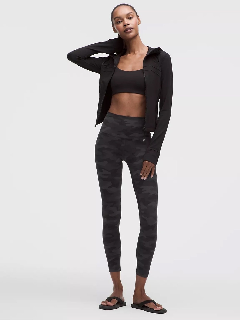 Lululemon Align High Rise 25" Leggings Camo Grey Black Size 2